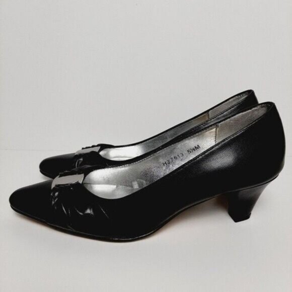 ROS HOMMERSON Black Leather Pumps Shoes Sz 5.5 M - Picture 6 of 11